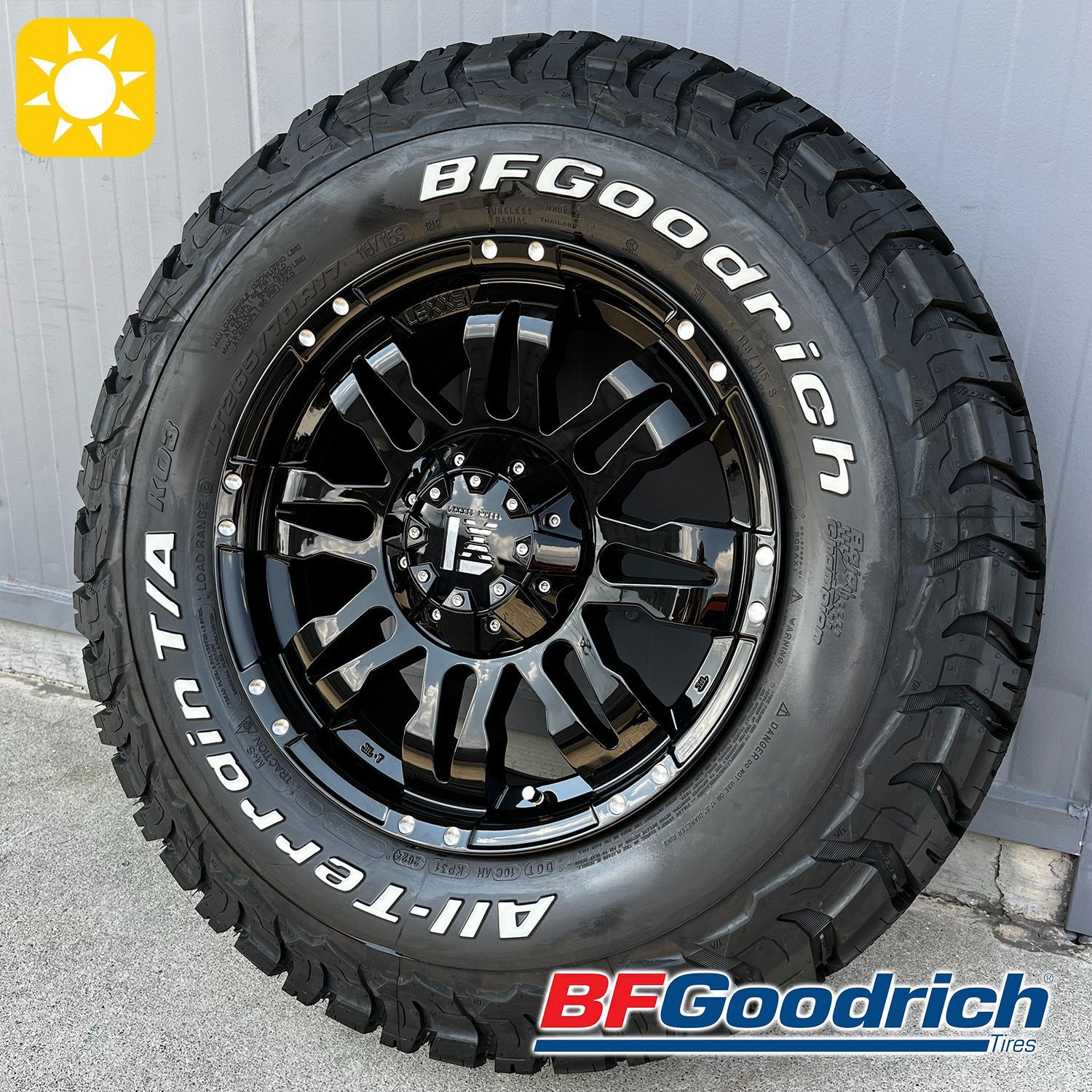 プラド 150系 120系 17インチ タイヤホイール 4本セット BF グッドリッチ オールテレーン KO3 265|65R17 265|70R17 285|70R17 Balano サーフ プラド FJ サバーバン タホ Ｈ3 エスカレード アバランチ