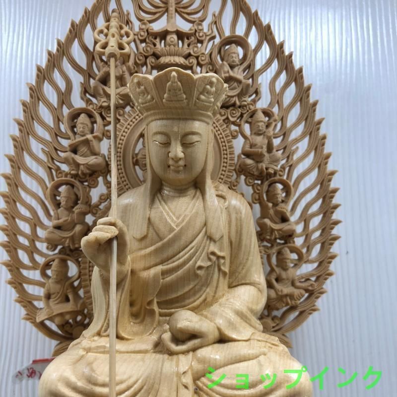 仏教美術 仏像 精密彫刻 仏像 手製 木彫仏像 地蔵王菩薩 - メルカリ