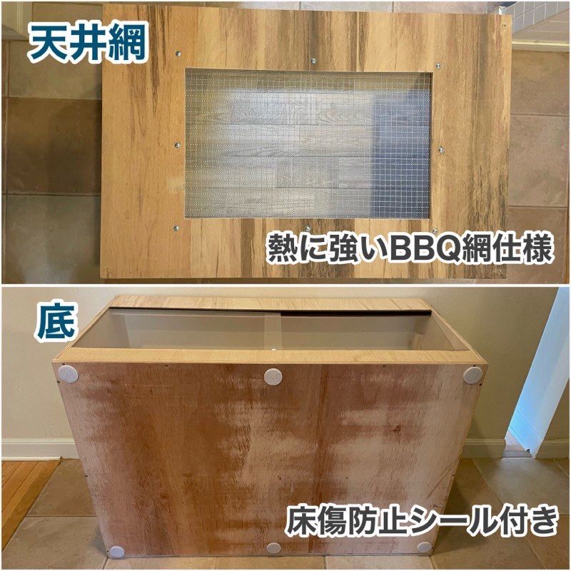 広葉樹板仕様　木製ケージ　900×600 フトアゴ　ハリネズミ  送料込 プロフ 広葉樹板仕様 木製ケージ 幅75 奥行き40 ハリネズミ フトアゴ
