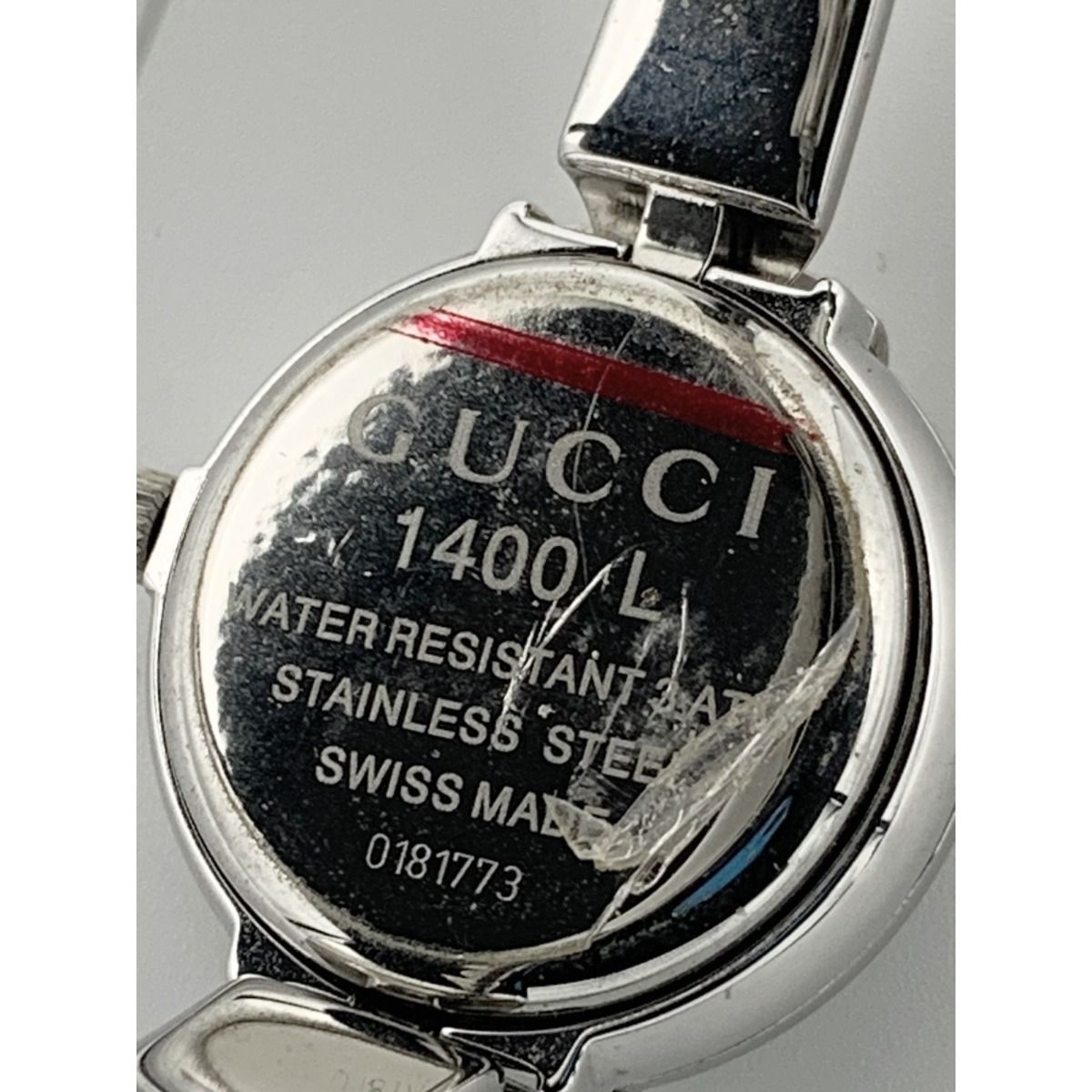 〇〇GUCCI グッチ クオーツ バングル ウォッチ 1400L シルバー x