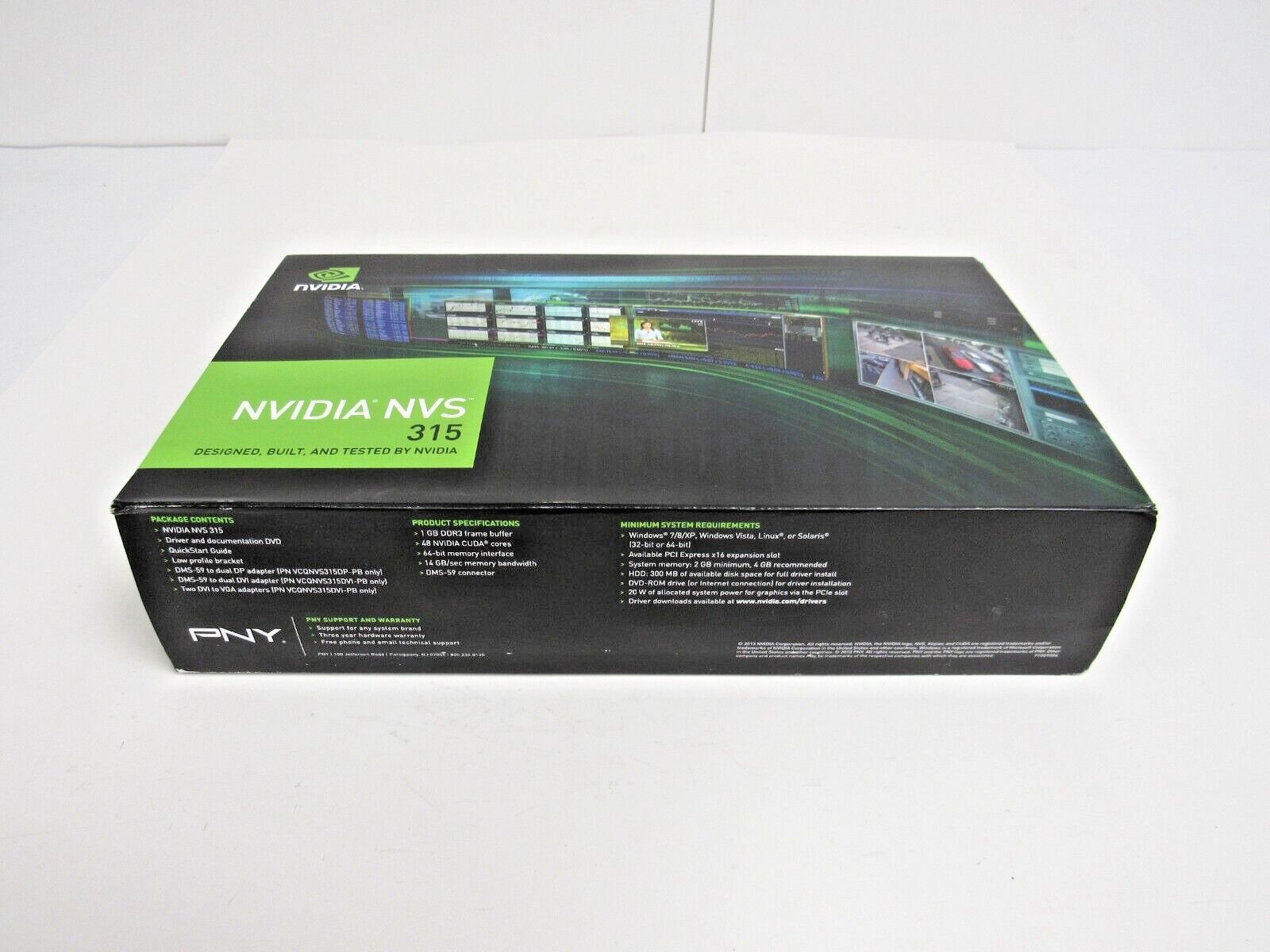 PNY NVIDIA NVS 315 1Gb PCIe 2.0 x16 DMS-59 グラフィックス カード 15-2