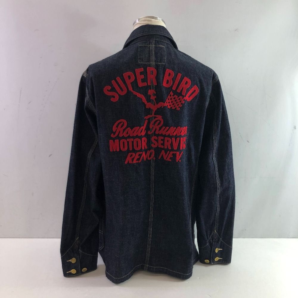 04w4962∞ SUGAR CANE シュガーケーン デニム カバーオール ロードランナー SC10959 インディゴ 38 刺繍 ワッペン レタード 八王子店