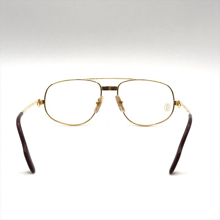 美品 Cartier カルティエ サントス ツーブリッジ メガネ 眼鏡