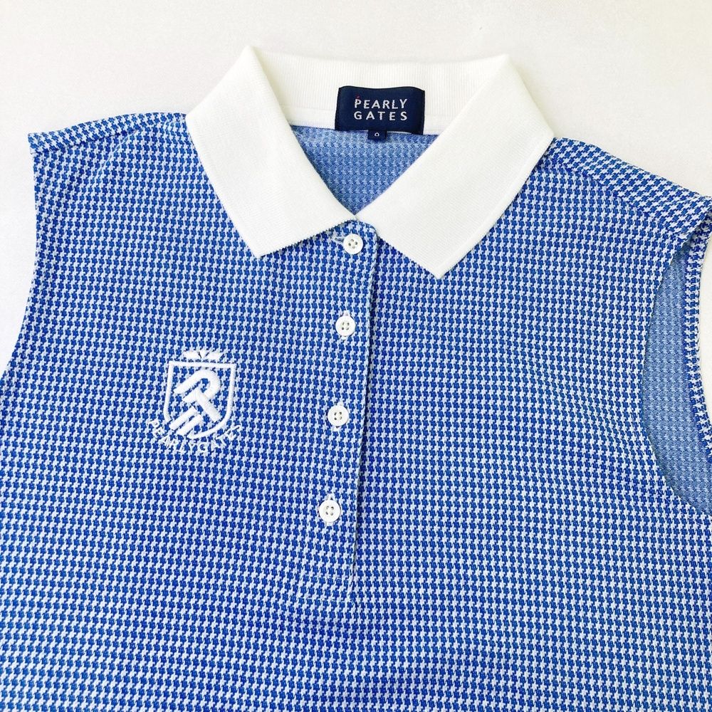 サイズ 0 PEARLY GATES パーリーゲイツ ノースリーブポロシャツ ブルー系 240101470910 ゴルフウェア レディース ストスト LLC-HASEGAWATOSO_COM