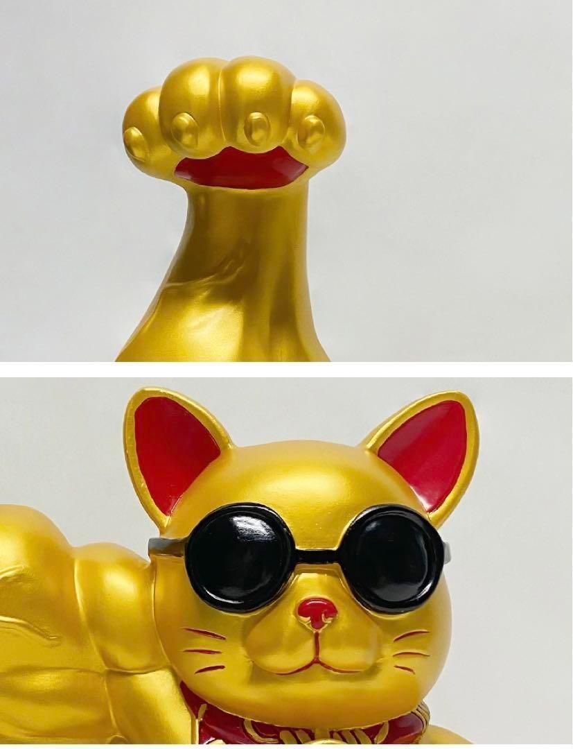 BIG32cm ムキムキゴールド マッスル招財 招き猫 可愛い置物 筋肉オブジェ BIG32cm ムキムキゴールド マッスル招き猫 爆富 可愛い置物 筋肉