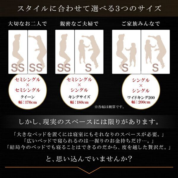 収納付きベッド シングルベッド セミダブルベッド 収納 収納付き 収納ベッド 大容量 収納ボックス 布団 敷き布団 羊毛入りゼルトスプリング マットレス付き 縦開き ワイドK200 深さラージ 組 すっきり片付く 大容量収納ベッド 引き出しなし (セミダブル)の詳細