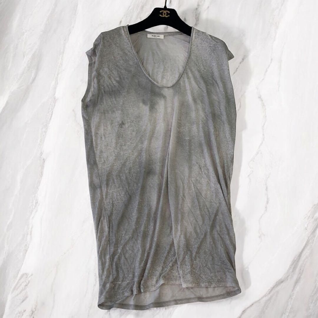 Helmut Lang ヘルムートラング Y2K ノースリーブ Sレーヨン 人気