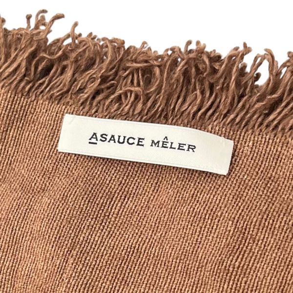 ASAUCE MELER ブラウン フリンジ ストール ASAUCE MELER ブラウン フリンジ ストール ASAUCE MELER