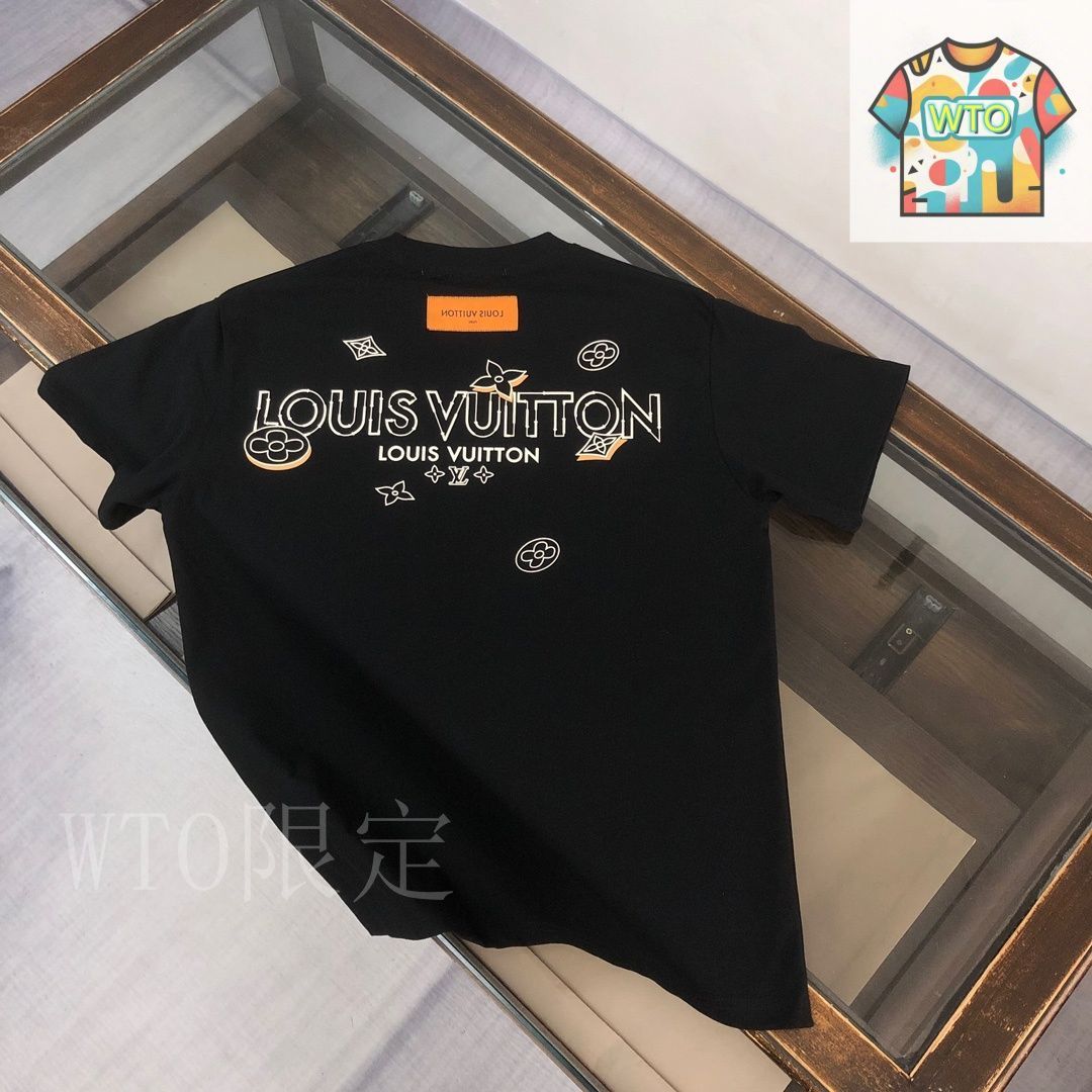 ルイヴィトン ハードクロッチLVポルカドットTシャツ 4Lブラック 22SS