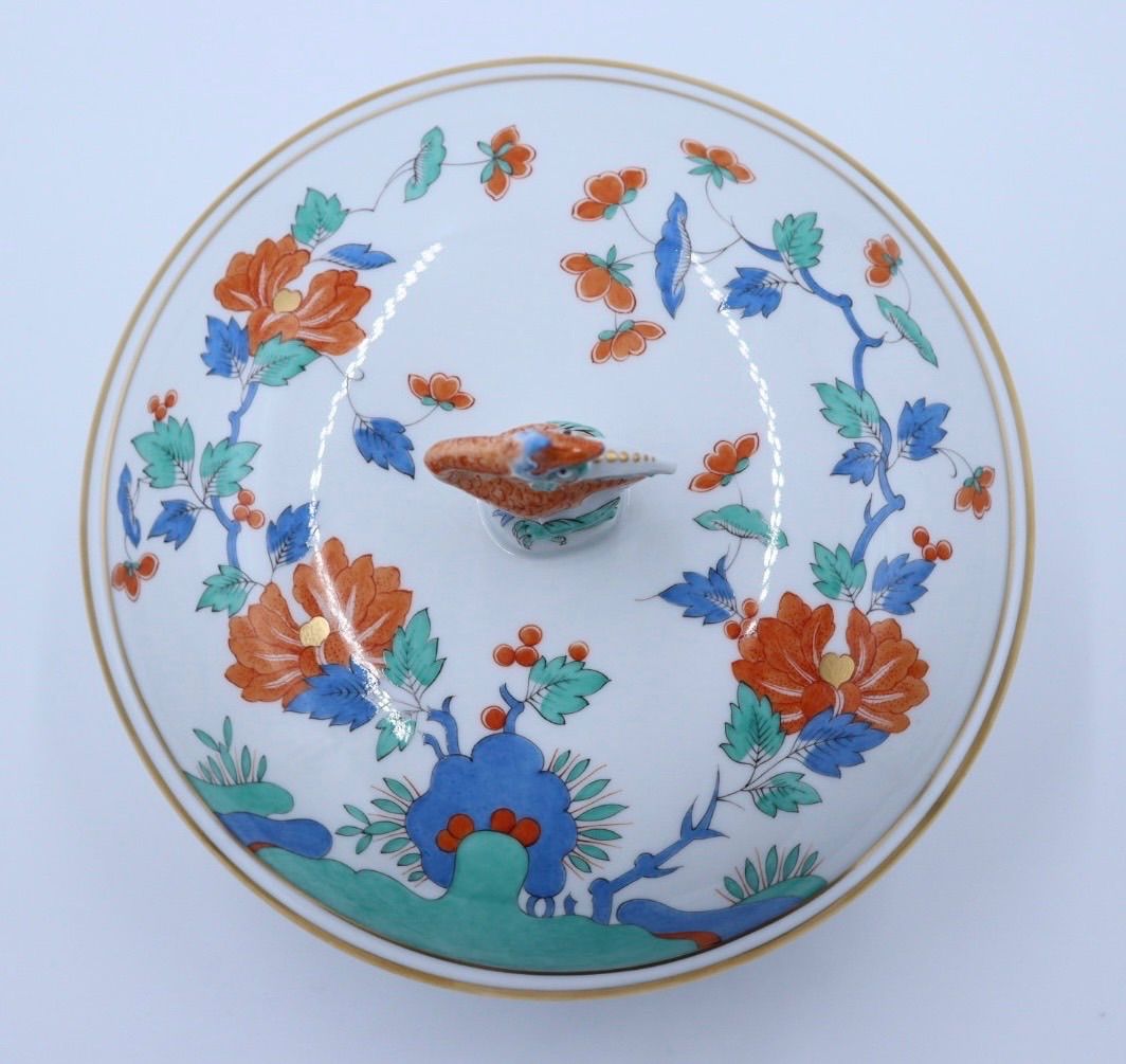 マイセン　MEISSEN 柿右衛門様式　色絵花鳥文　キャンディーボックス　龍 マイセン MEISSEN 柿右衛門様式 色絵花鳥文 キャンディー
