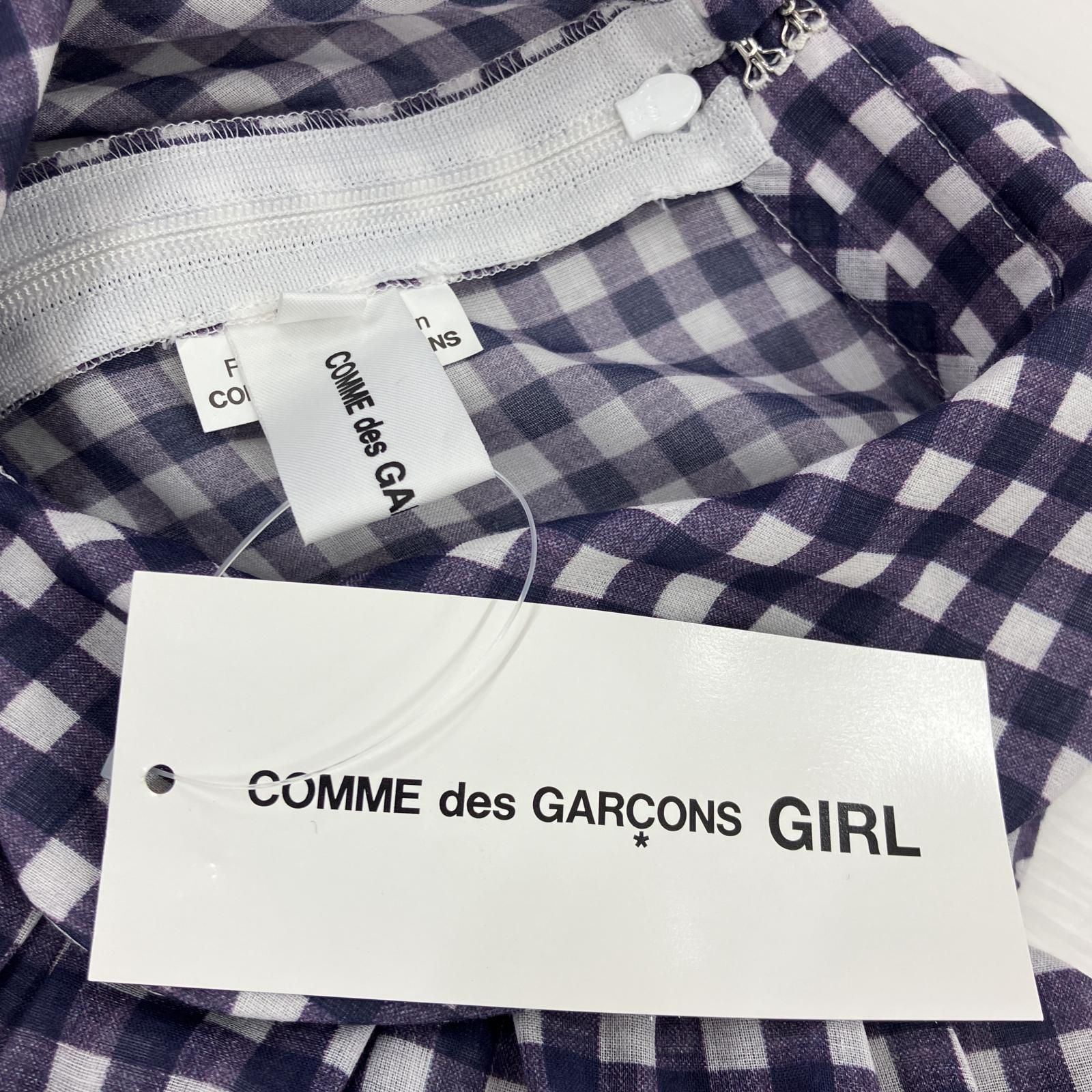 COMME des GARCONS 22SS ギンガムチェックワンピース S ブルー