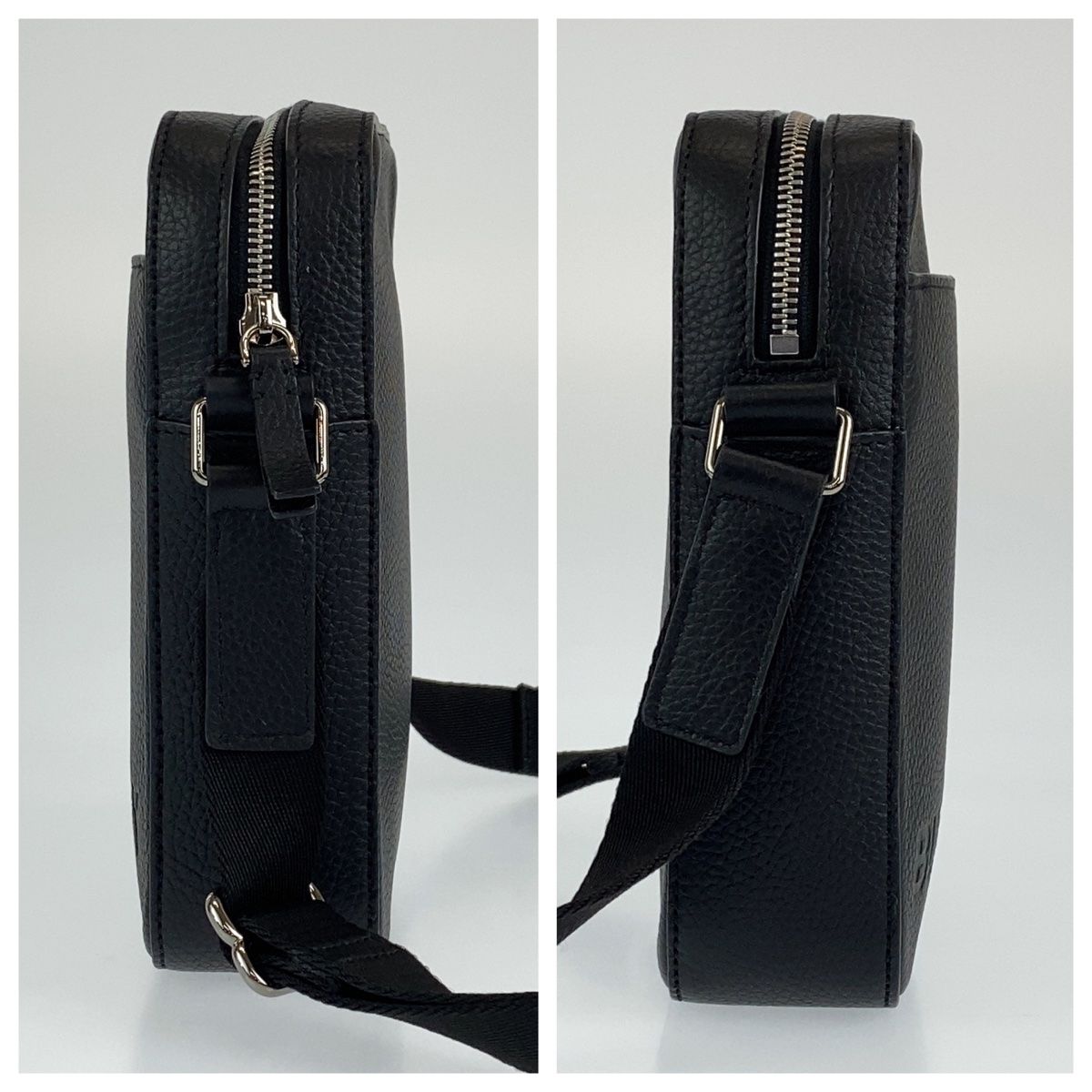 超美品 BURBERRY バーバリー THORNTON ブラック 黒 シルバー金具 