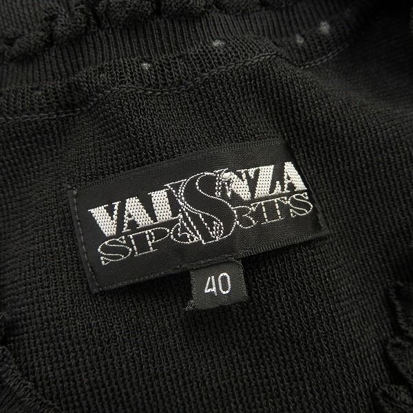 VALENZA バレンザスポーツ 黒 ブランドロゴ ビジュー サイズ40