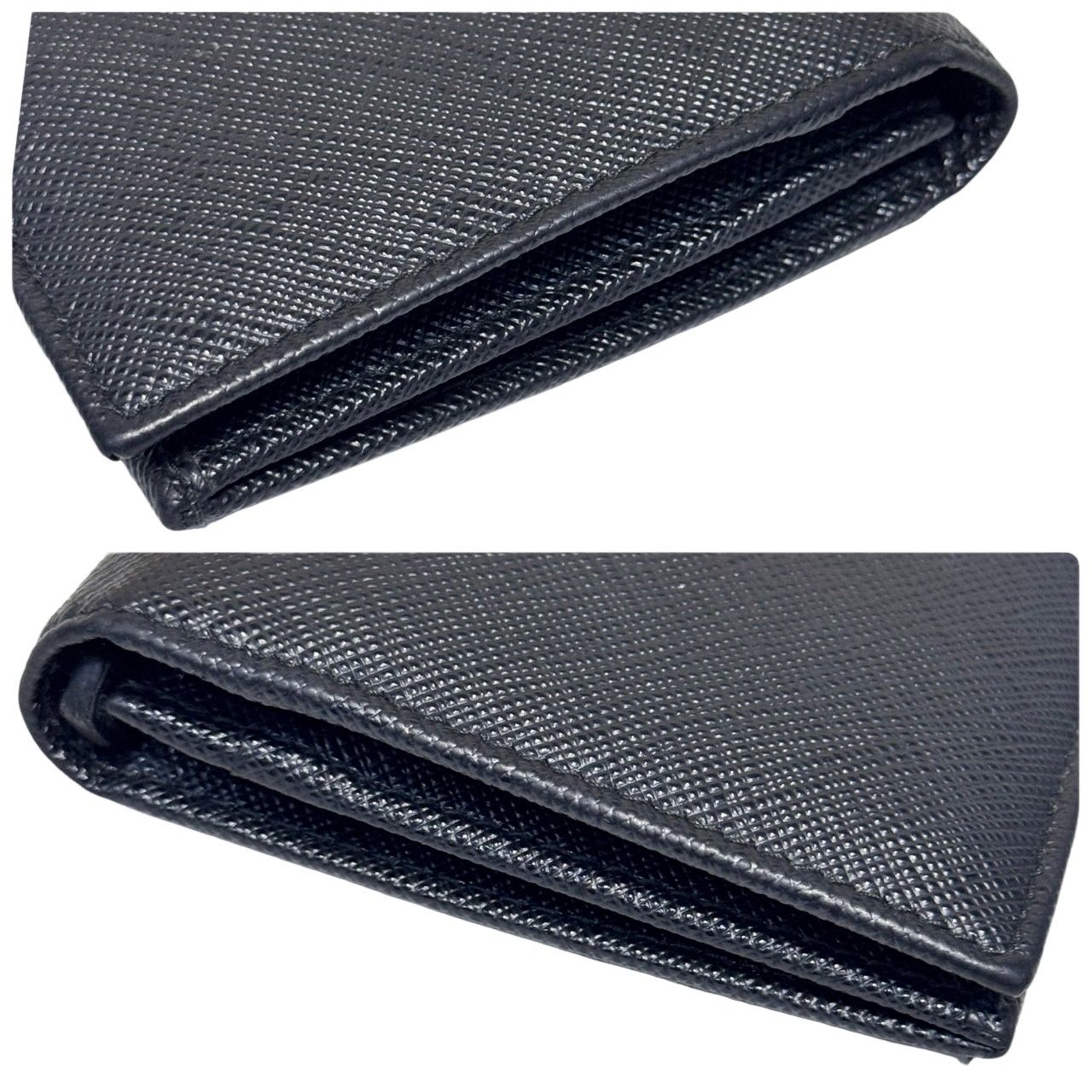 PRADA サフィアーノ マルチカラー 1MV025 ブラック 本革 長財布  