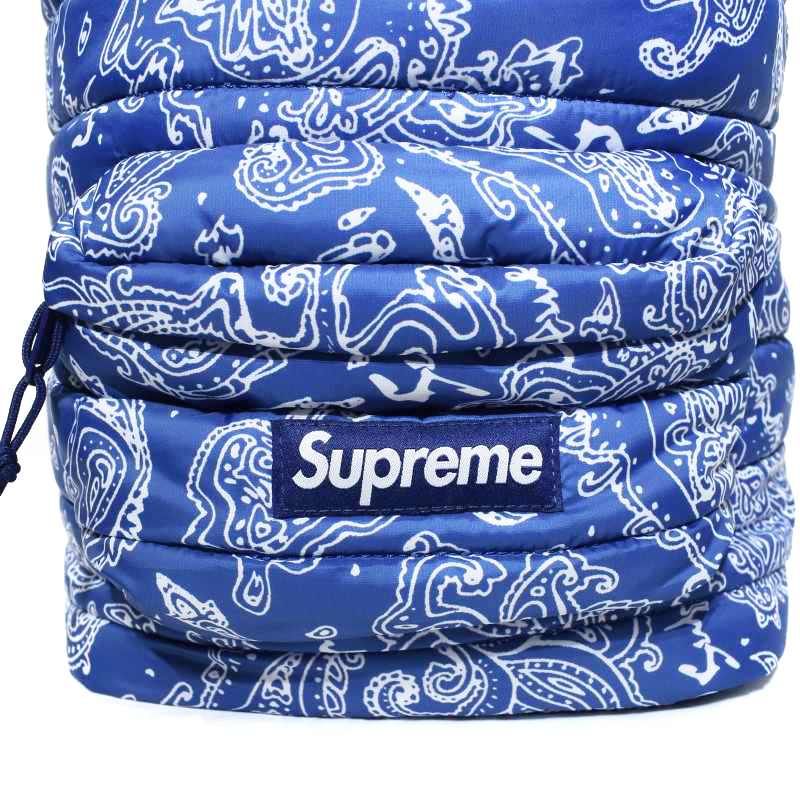 シュプリーム SUPREME 22FW Puffer Backpack Blue Paisley パファー ...