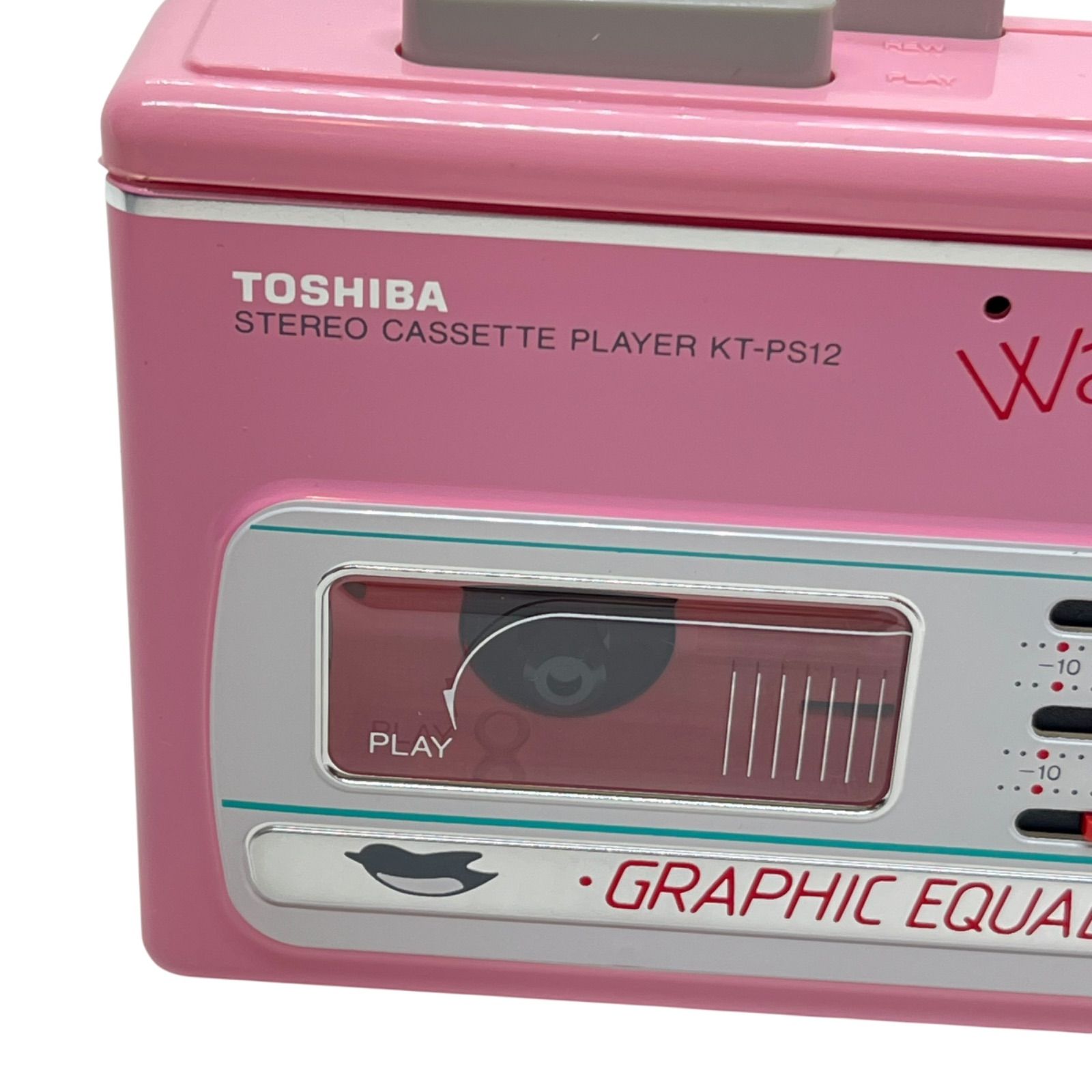 管33637】通電確認済☆TOSHIBA Walky KT-PS12 ピンク ステレオカセット