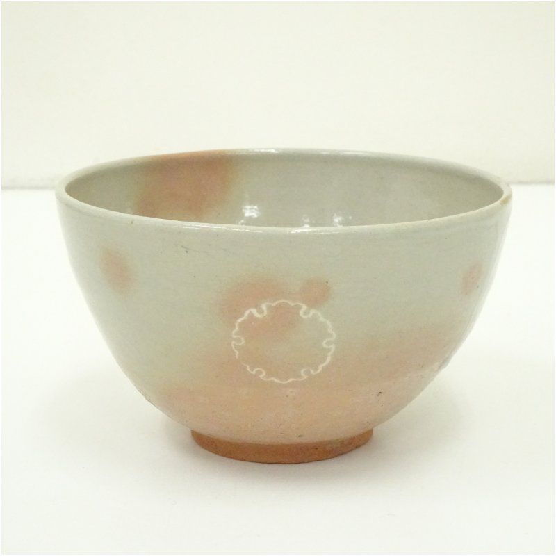 信楽焼 寺垣外窯 杉本貞光造 御本手雪輪茶碗（共箱） 茶道 抹茶