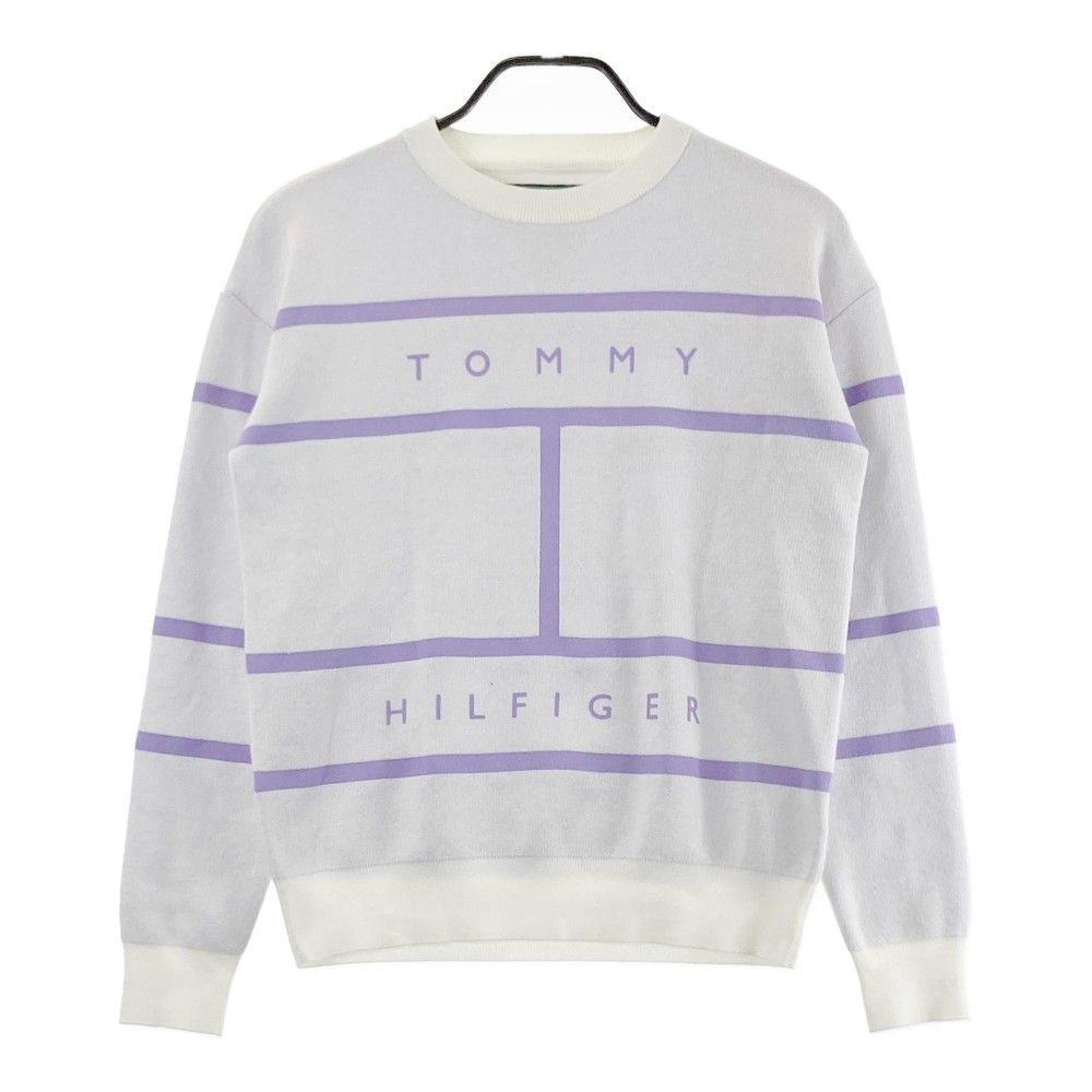 サイズ：M TOMMY HILFIGER GOLF トミー ヒルフィガーゴルフ  ウール混 ニットセーター  ホワイト系 [240101436413] ゴルフウェア レディース ストスト