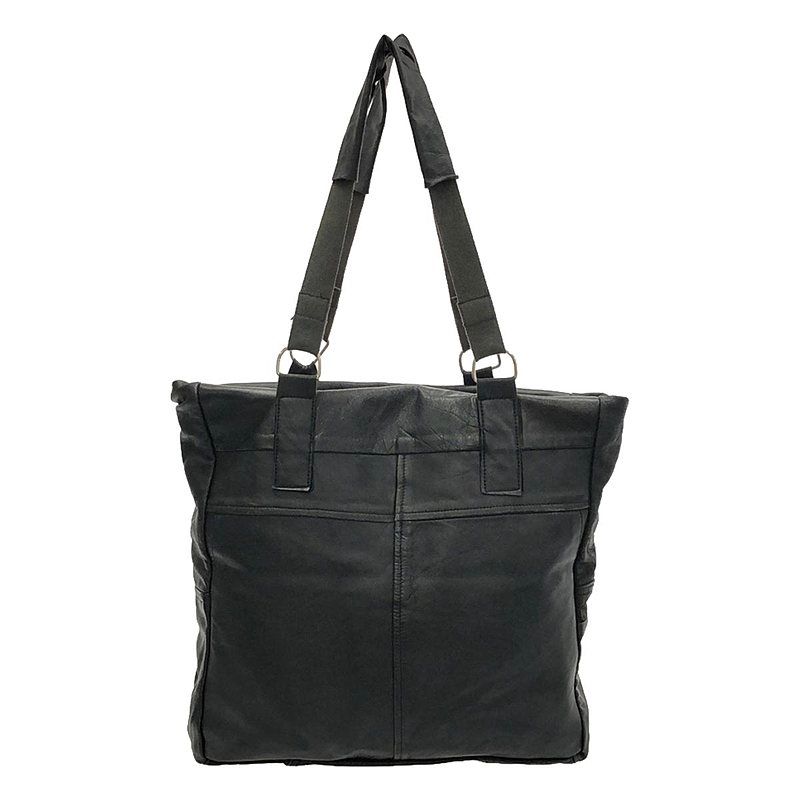 GEOFFREY B.SMALL / ジェフリーBスモール | LEATHER TOTE BAG / レザー パッチワーク トートバッグ | ブラック | メンズ GEOFFREY B.SMALL / ジェフリーBスモール | LEATHER TOTE BAG / レザー