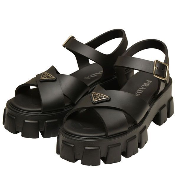 PRADA プラダ モノリス ラバー サンダル 1X382N 3LKK 8054000219896