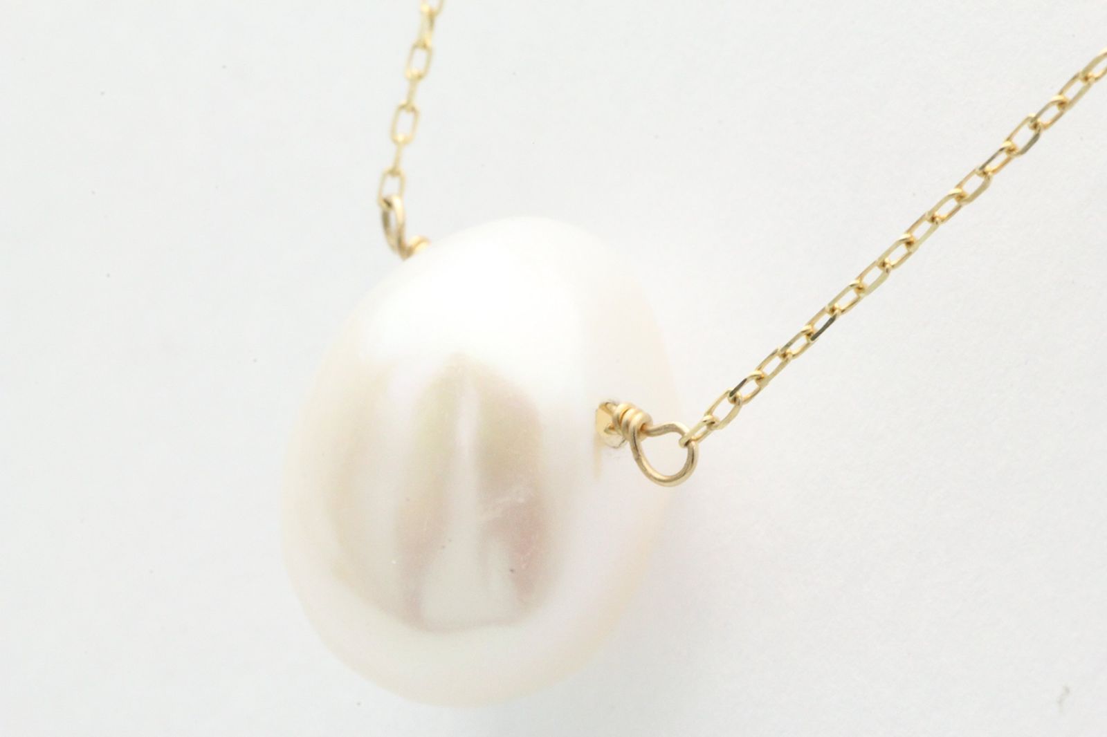 バロック一粒ネックレス淡水パール K