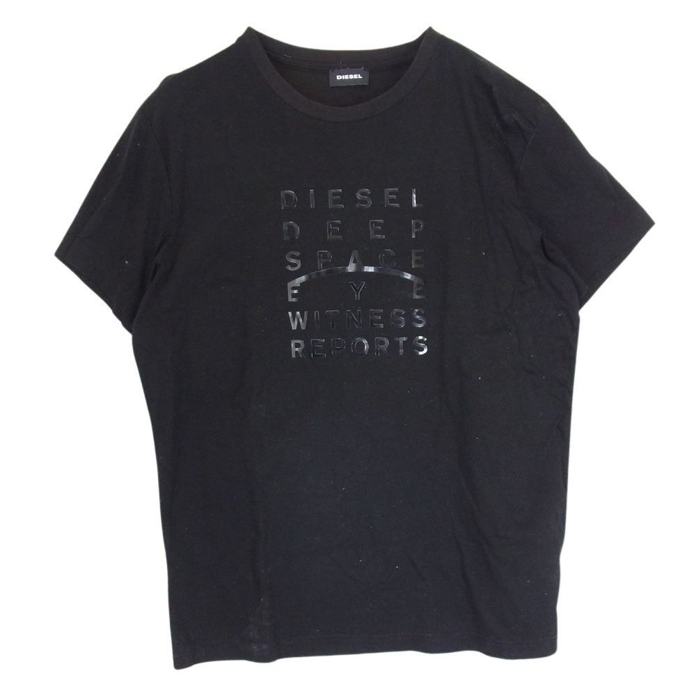 DIESEL ディーゼル DEEP SPACE EYE WITNESS REPORTS ディープスペース アイ レポート クルーネック 半袖 Tシャツ ブラック系 L