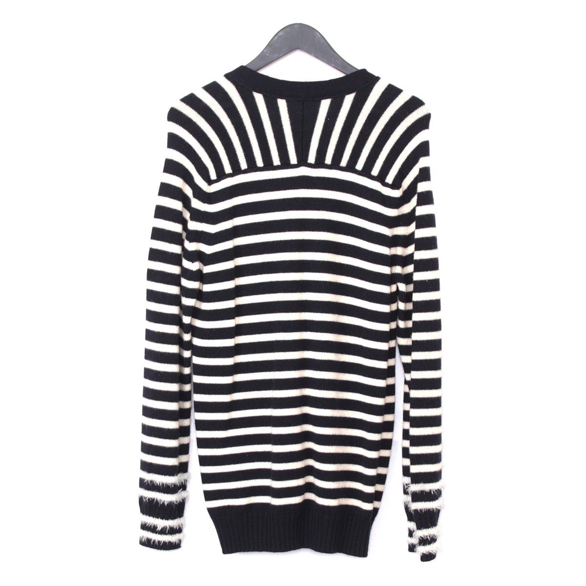 サカイ SACAI ボーダーカーディガン ネイビー 3 - メルカリ