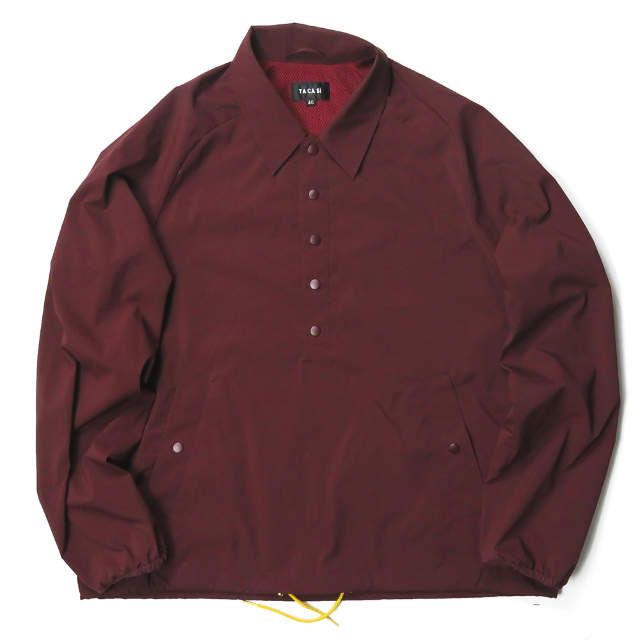 TACASi タキャシ 日本製 プルオーバーコーチジャケット 23-18-1112-262 46 ボルドー アノラック BEAMS ビームス アウター mc61181