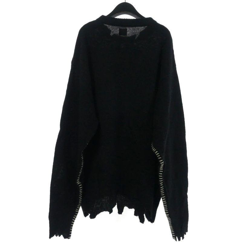 セントマイケル SAINTMICHAEL WOOL SWTER SIN ダメージニット ウール  