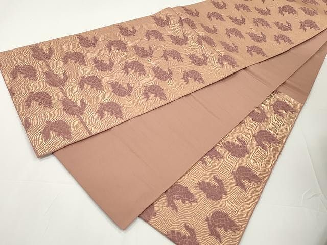 正絹 逸品 唐織 平和屋着物◎六通柄袋帯 金糸 正倉院花