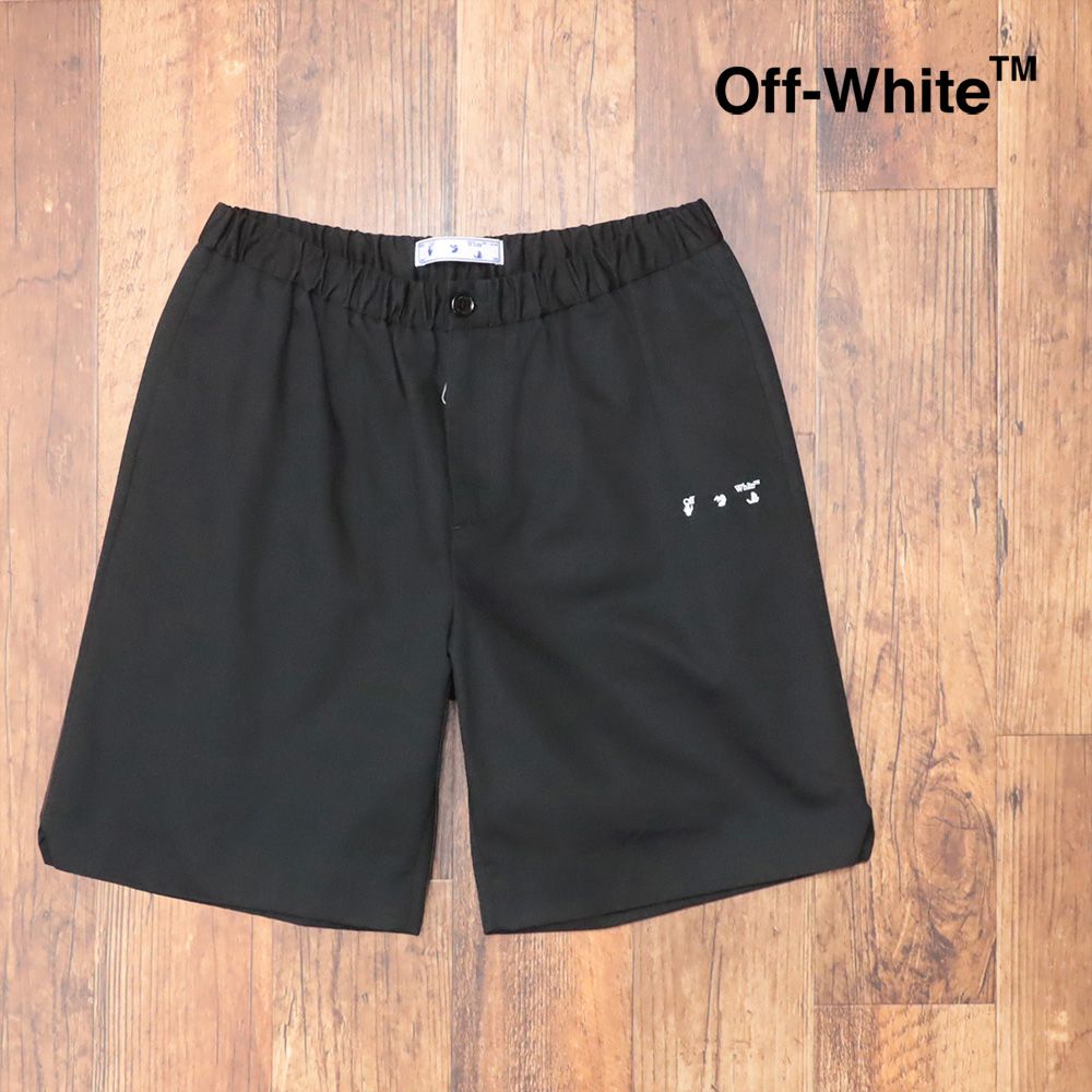 Off-White/Lサイズ/イージー ハーフパンツ CB049S21FAB001 ロゴ