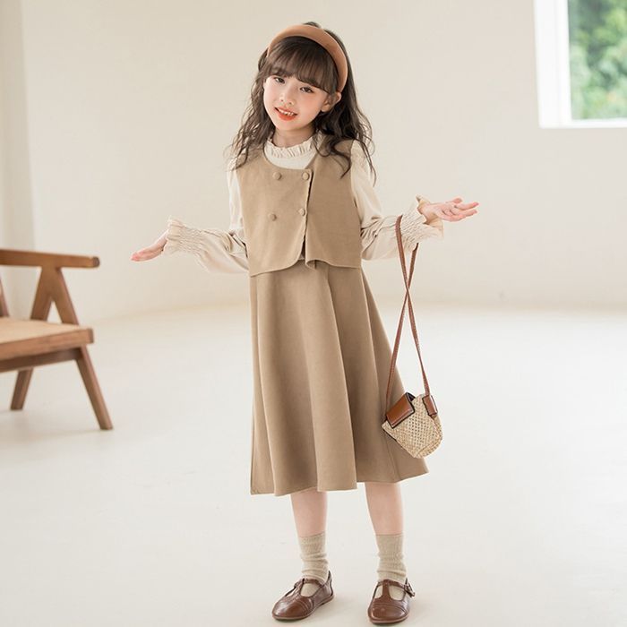 女の子 ワンピース ガールズ 子供ワンピース ガールズドレス 子供服 長袖 入学式 卒業式 発表会 結婚式 カジュアル