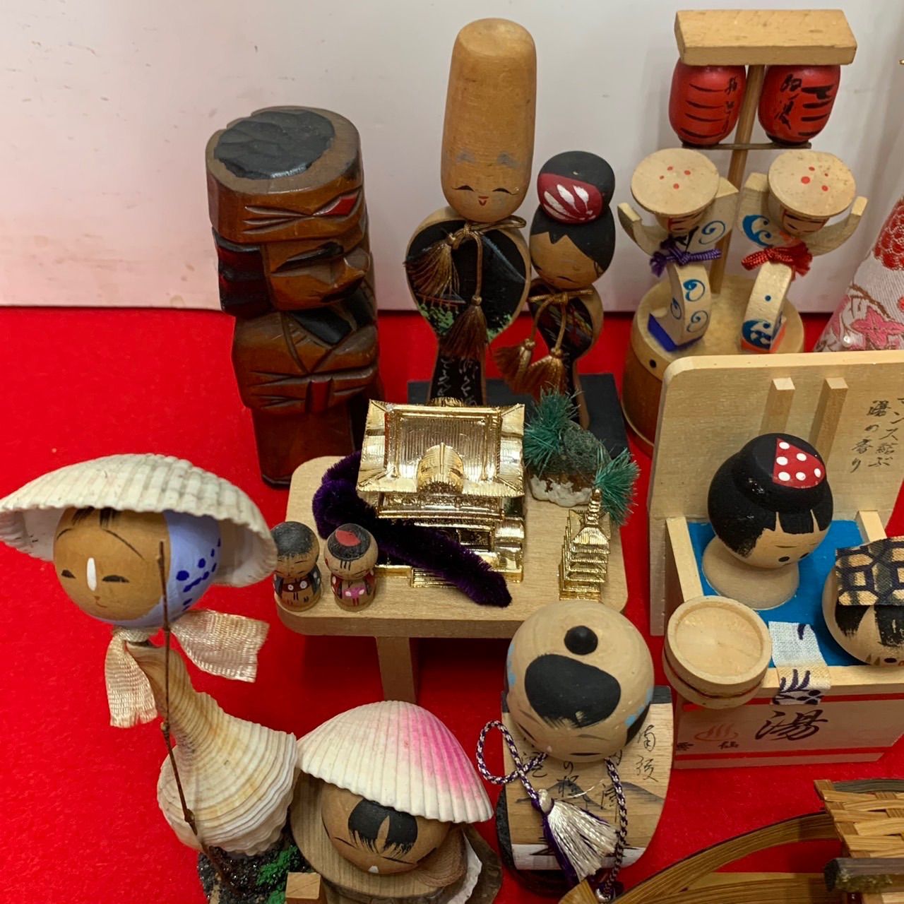 民芸品 こけし 木彫り お土産 置物 まとめ売り 35個 昭和レトロ