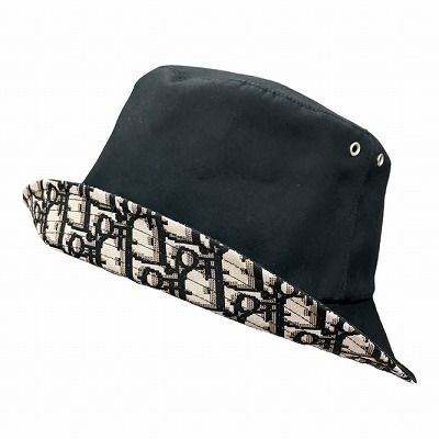 ディオール テディ オブリーク　リバーシブル　バケットハット ブラックトロッター ディオール Dior Teddy-D トロッター オブリーク リバーシブル