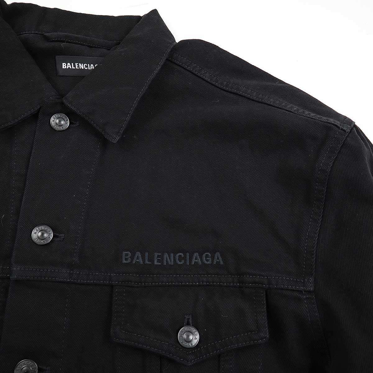 BALENCIAGA バレンシアガ 20AW GYM WEAR オーバーサイズデニムジャケット 626119 TEW35 ブラック 48