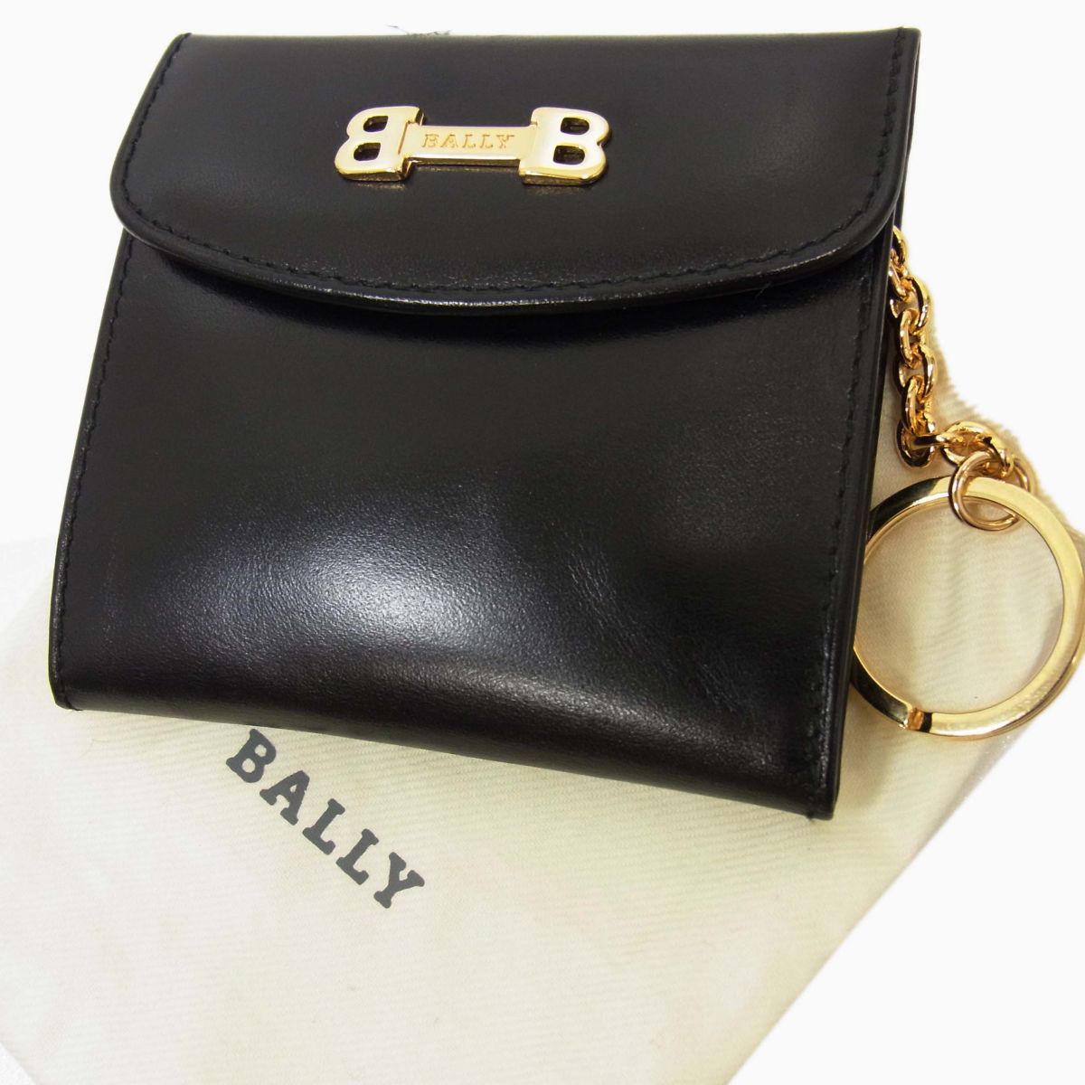 BALLY バリー 黒 ブラック MANDHY50 BLACK カードケース フラグメント 