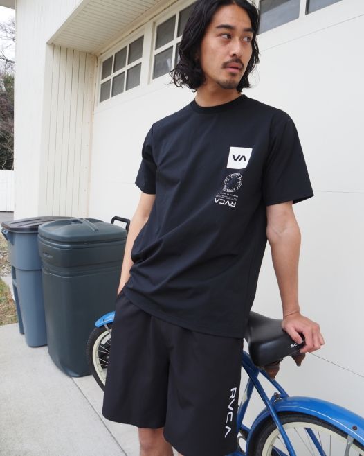 2024春夏 新品【RVCA/ルーカ/ルカ】 VA VENT SURF SS 水陸両用ラッシュガード BLK メンズ BE041-804