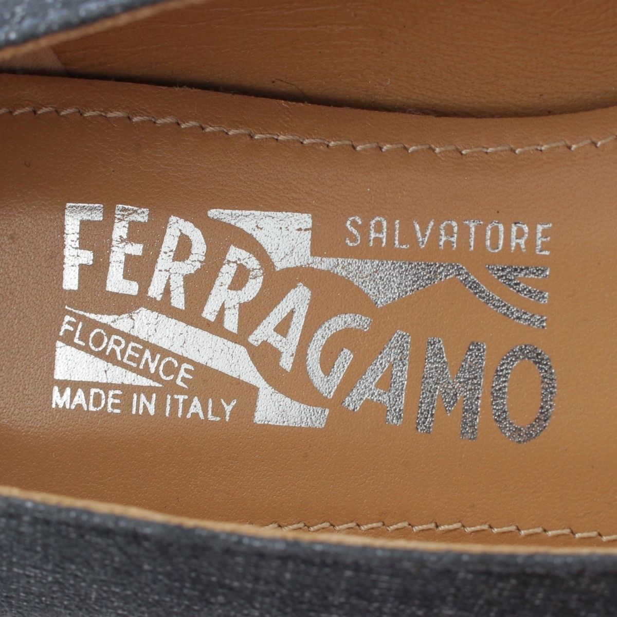 サルヴァトーレフェラガモ デニム ヴァラ パンプス シューズ  