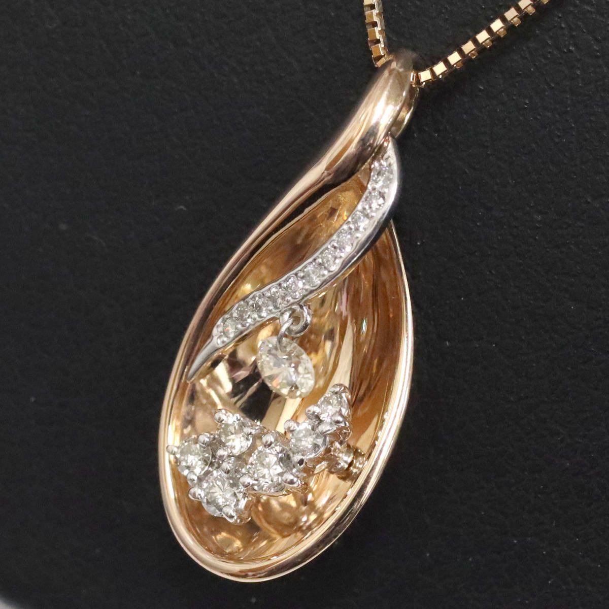 K18PG/WGダイヤモンドペンダント D0.10 D0.20 4.5g - メルカリ 