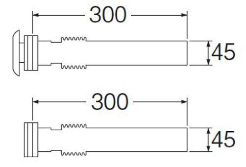 SANEI バス接続管 浴槽と風呂釜の接続用 ステンレス製 直径45、長さ
