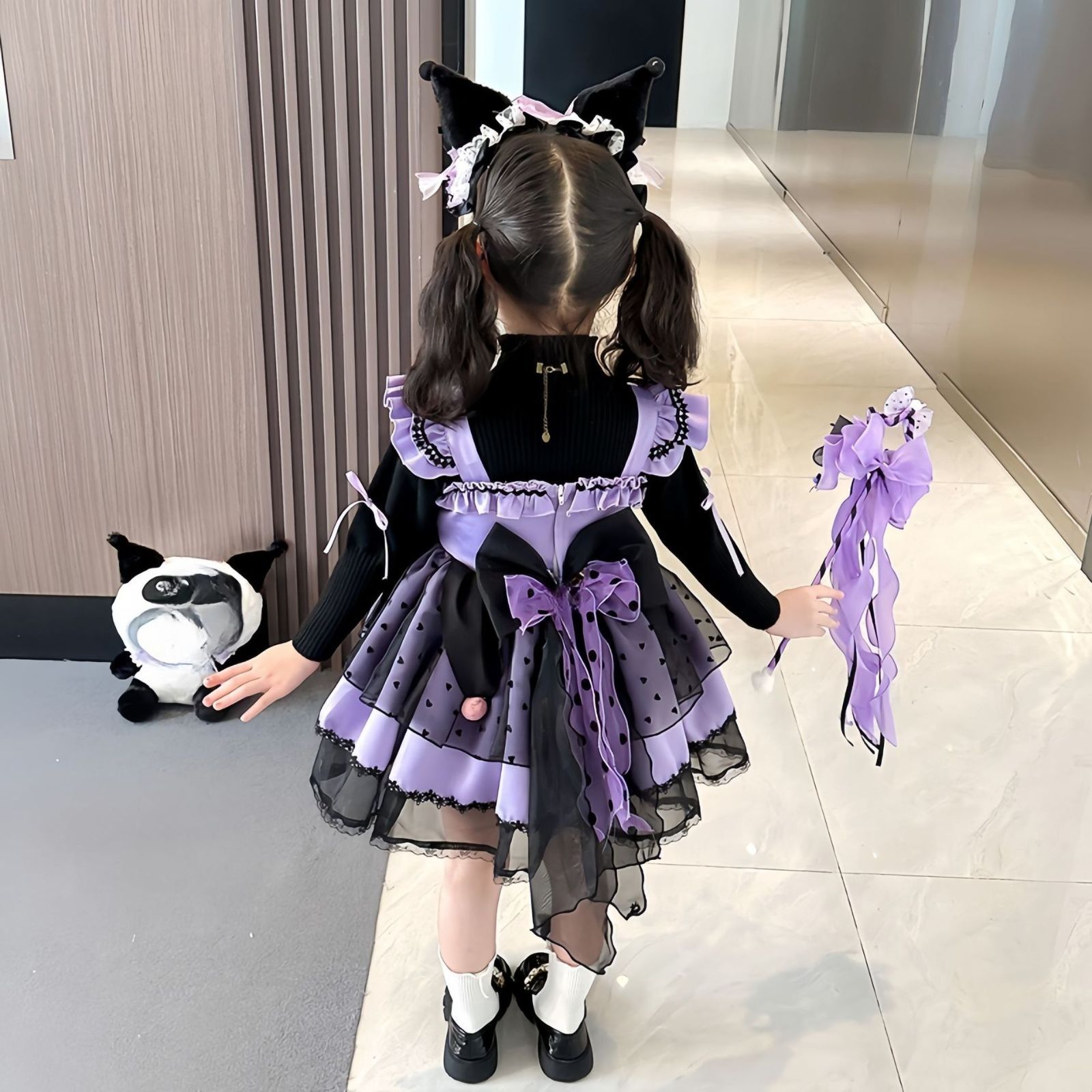 ハロウィン コスプレ女の子ドレスB 子供キッズ クロミ風ロリータ