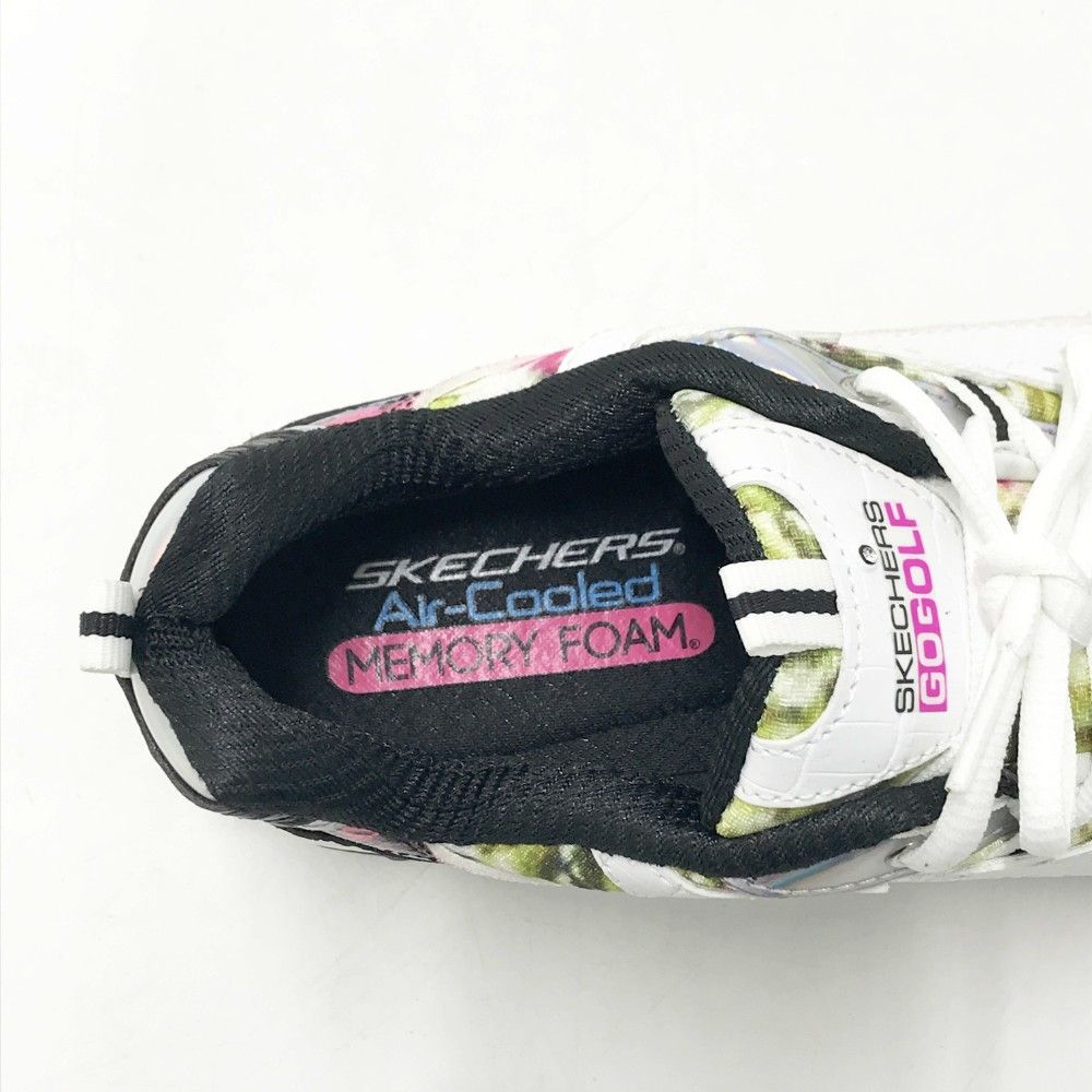 SKECHERS スケッチャーズ 2022年継続モデル スパイクレス ゴルフシューズ ブラックマルチ ホワイト系 US 8 [240101254252] ゴルフウェア レディース ストスト