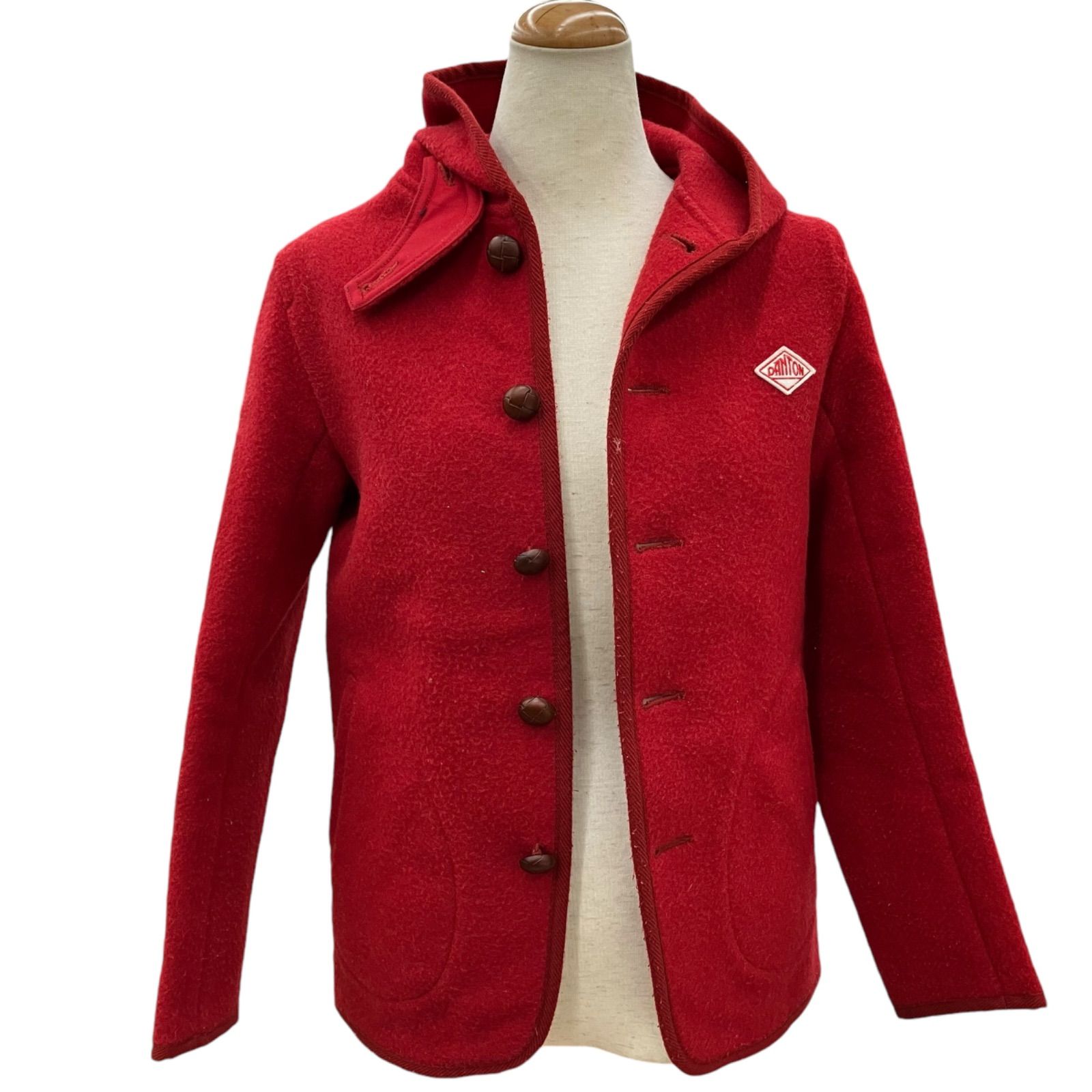 DANTON】シングルフードジャケット サイズ36 ダントン ウールモッサ