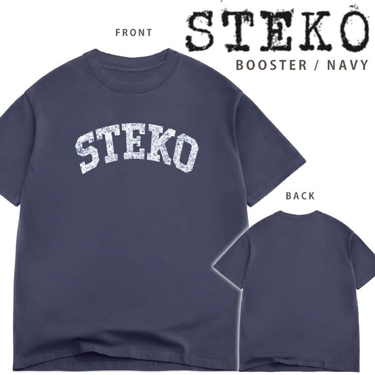 STEKO 25ss Tee Booster Navy コロへ アンディーノ ステコ 半袖 Tシャツ ブースターモデル ネイビー Kolohe Produce