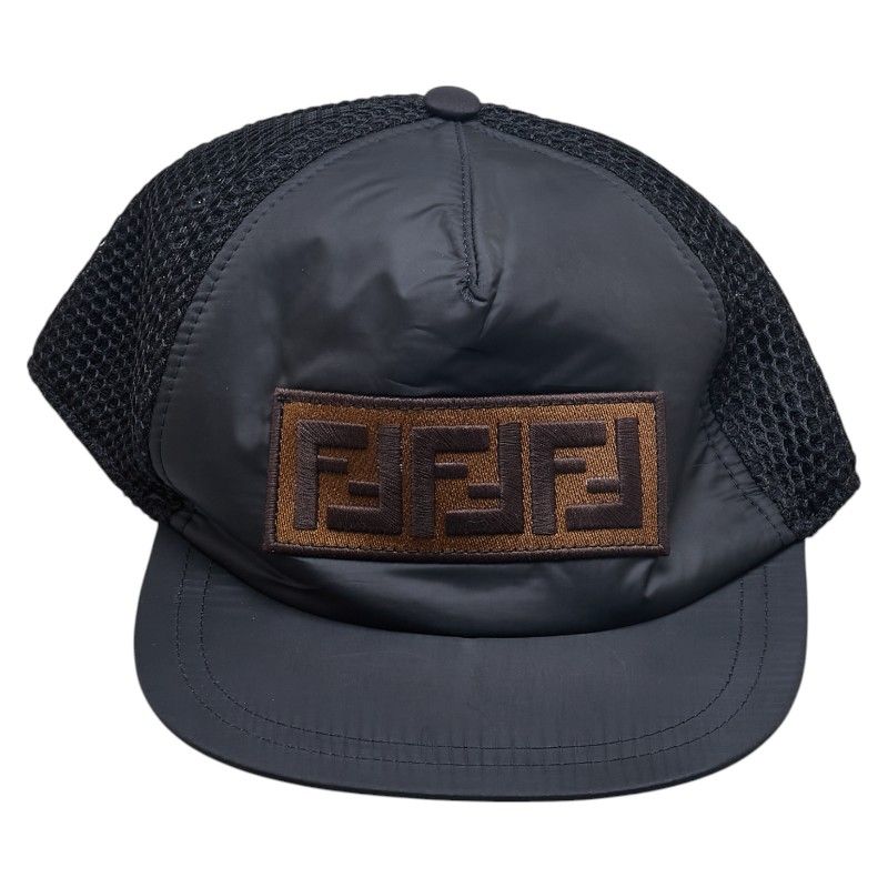 フェンディ キッズ ズッカ メッシュ ベースボールキャップ サイズ：2 JUP004 ブラック ポリエステル コットン レディース FENDI【1-0220180】