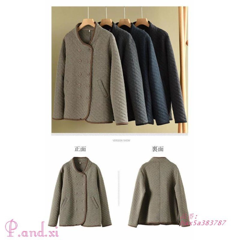 キルティングジャケット レディース 春秋冬 立ち襟 アウター キルティングコート ショート 大人 体型カバー 長袖 上着 キルト 防寒 軽量 羽織り シンプル hax5a383787