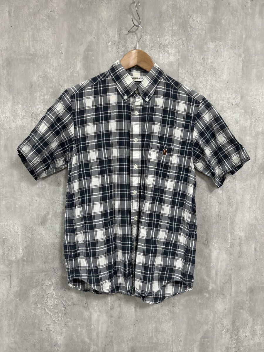 アベイジングエイプ　シャツ　ジャケット　チェック　日本製 A BATHING APE® A Bathing Ape Logo Check Pattern Padded