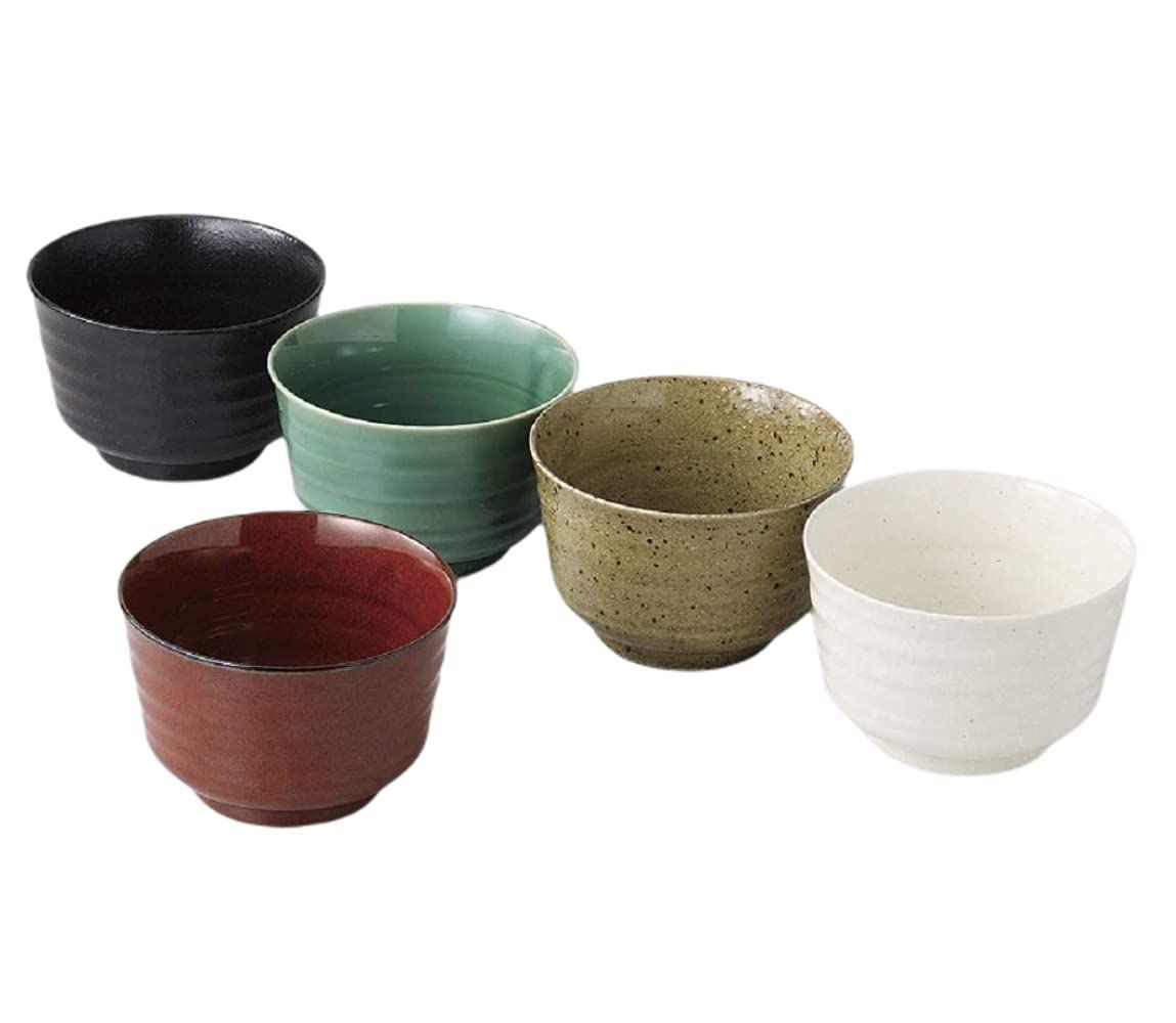 【人気商品】お茶漬碗揃 窯つづり 5客セット 径12.2×(高さ)8cm 5個セット 磁器 飯碗 お茶碗 美濃焼 エールネット(Ale-net)