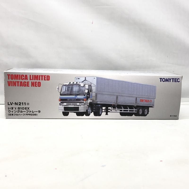【中古】トミーテック 1/64 LV-N211a いすゞ810EX ウイングルーフトレーラ 日本フルハーフ FPR239 開封品[97]