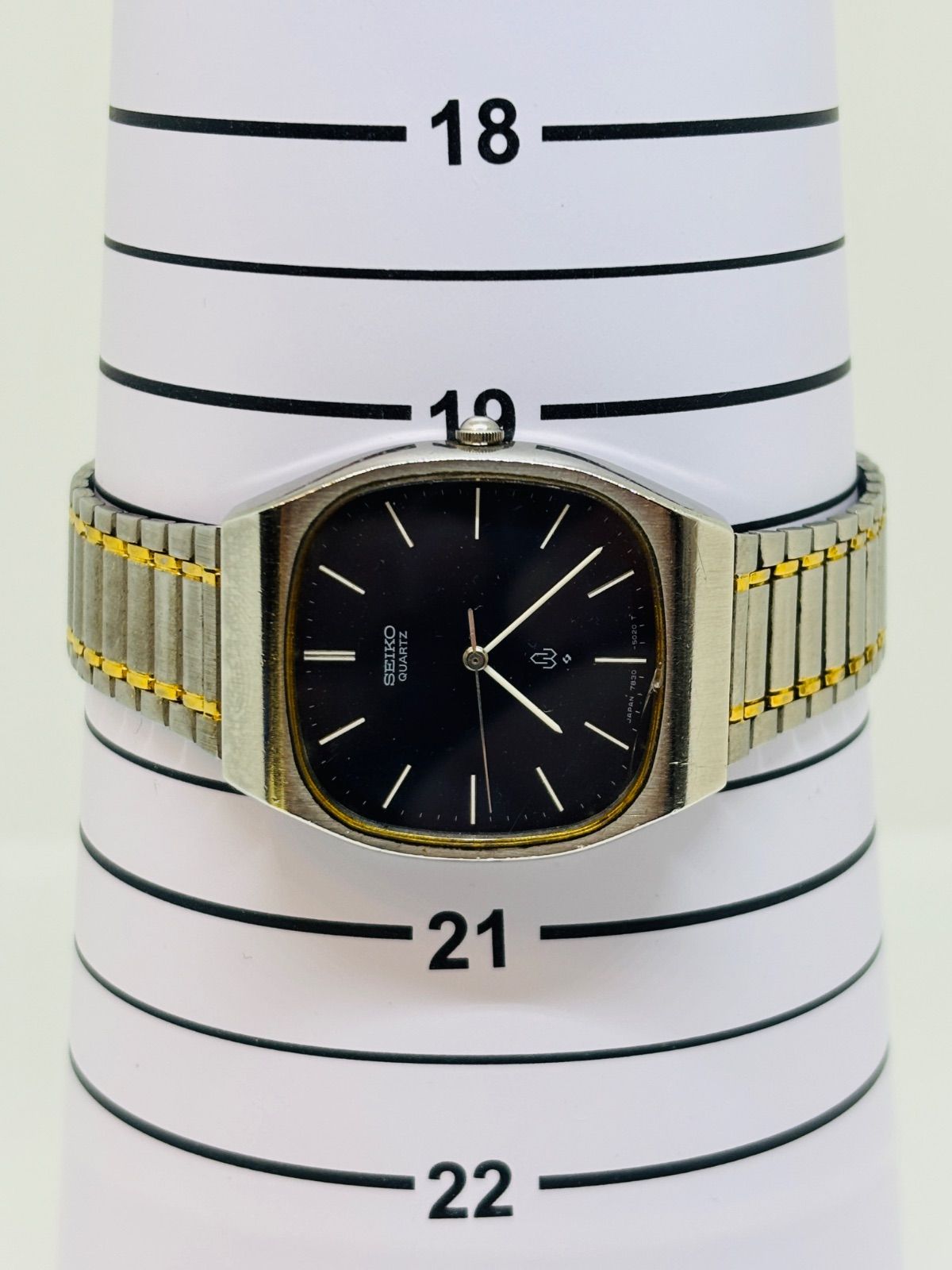 SEIKO セイコー エンブレム 7830-5020 クォーツ メンズ ネイビー Vintage Seiko 7830 5020 Blue Dial Men Quartz Watch Japan